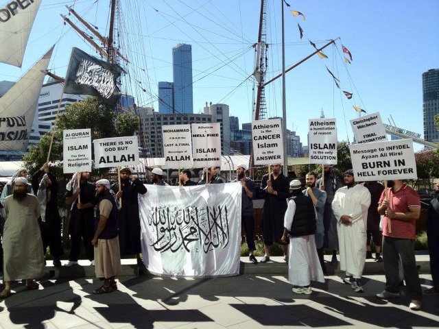 muslimer protest
